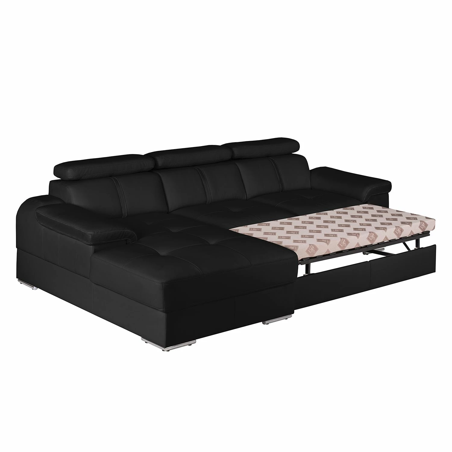 Loftscape Ecksofa Tuja Kunstleder - Schwarz - Longchair davorstehend links 9 Loftscape Ecksofa Tuja Kunstleder - Schwarz - Longchair davorstehend links – Bild 9