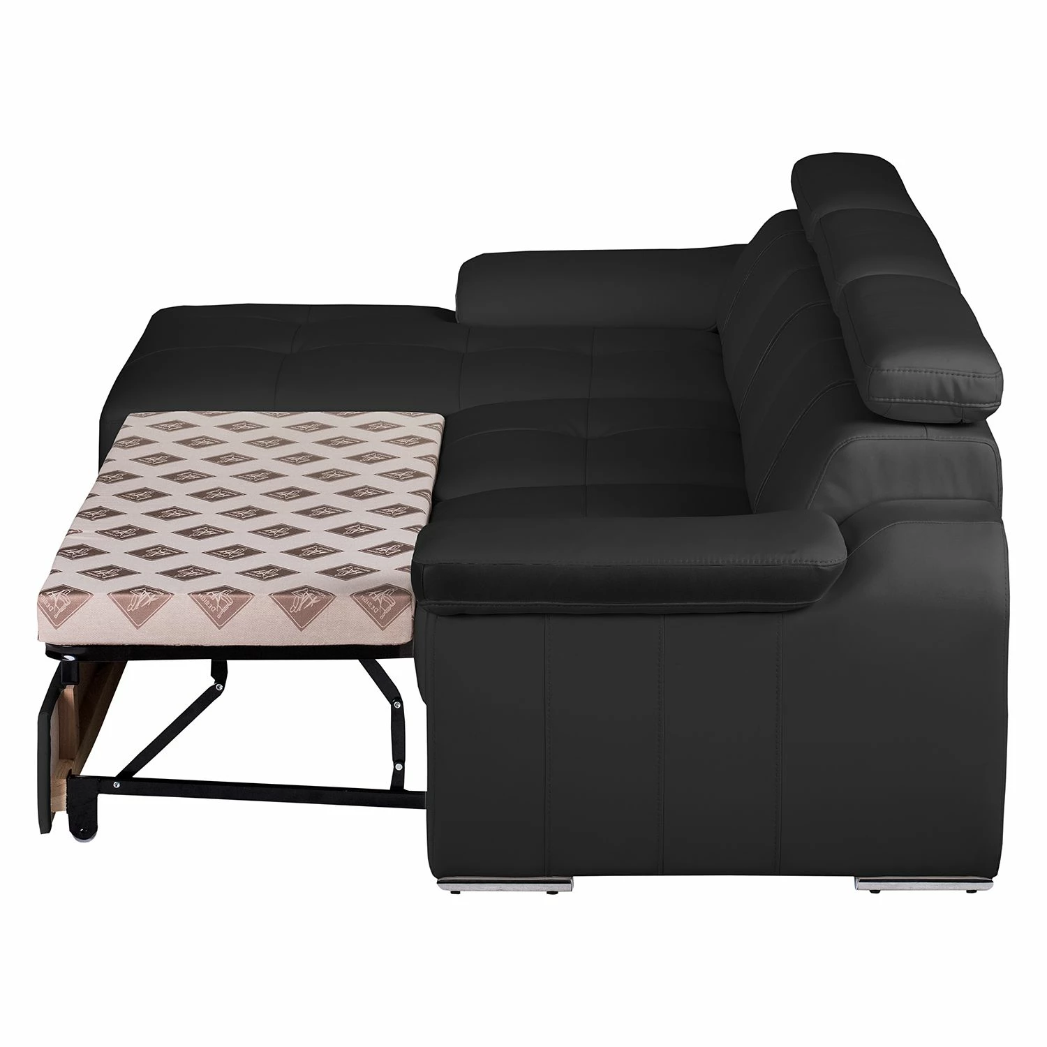 Loftscape Ecksofa Tuja Kunstleder - Schwarz - Longchair davorstehend links 11 Loftscape Ecksofa Tuja Kunstleder - Schwarz - Longchair davorstehend links – Bild 11