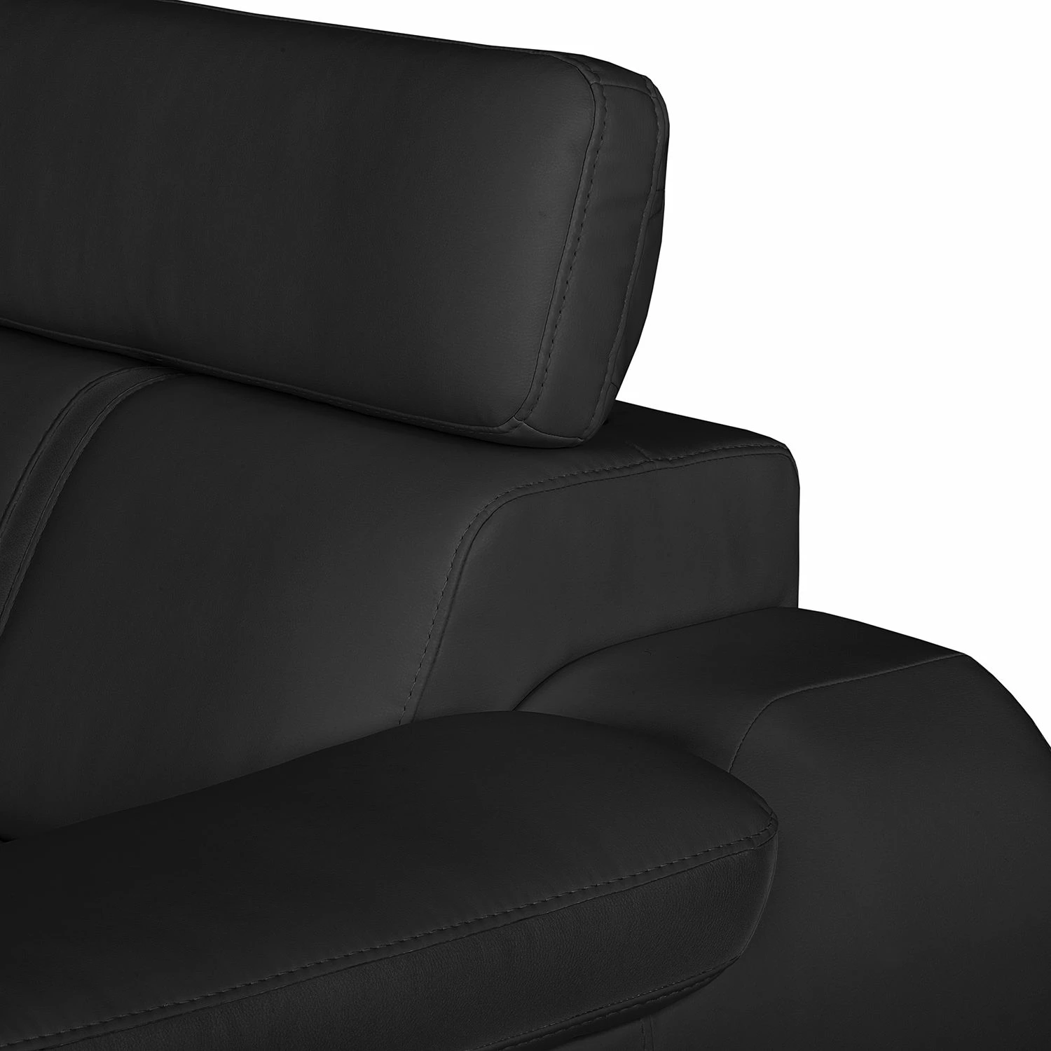 Loftscape Ecksofa Tuja Kunstleder - Schwarz - Longchair davorstehend links 15 Loftscape Ecksofa Tuja Kunstleder - Schwarz - Longchair davorstehend links – Bild 15