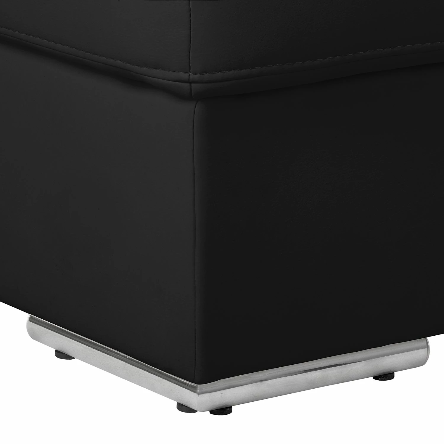 Loftscape Ecksofa Tuja Kunstleder - Schwarz - Longchair davorstehend links 19 Loftscape Ecksofa Tuja Kunstleder - Schwarz - Longchair davorstehend links – Bild 19