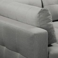 Fredriks Ecksofa Upwell (mit Schlaffunktion) - Strukturstoff -WOHNZIMMERMÖBEL Verkäufe ecksofa upwell mit schlaffunktion strukturstoff ottomane davorstehend links platin 5050720