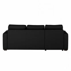 Loftscape Ecksofa Venezia - (mit Schlaffunktion / beidseitig montierbar) Echtleder - Schwarz -WOHNZIMMERMÖBEL Verkäufe ecksofa venezia mit schlaffunktion echtleder schwarz longchair davorstehend links 287595