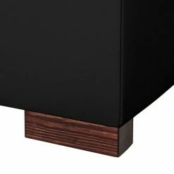 Loftscape Ecksofa Venezia - (mit Schlaffunktion / beidseitig montierbar) Echtleder - Schwarz -WOHNZIMMERMÖBEL Verkäufe ecksofa venezia mit schlaffunktion echtleder schwarz longchair davorstehend links 287605