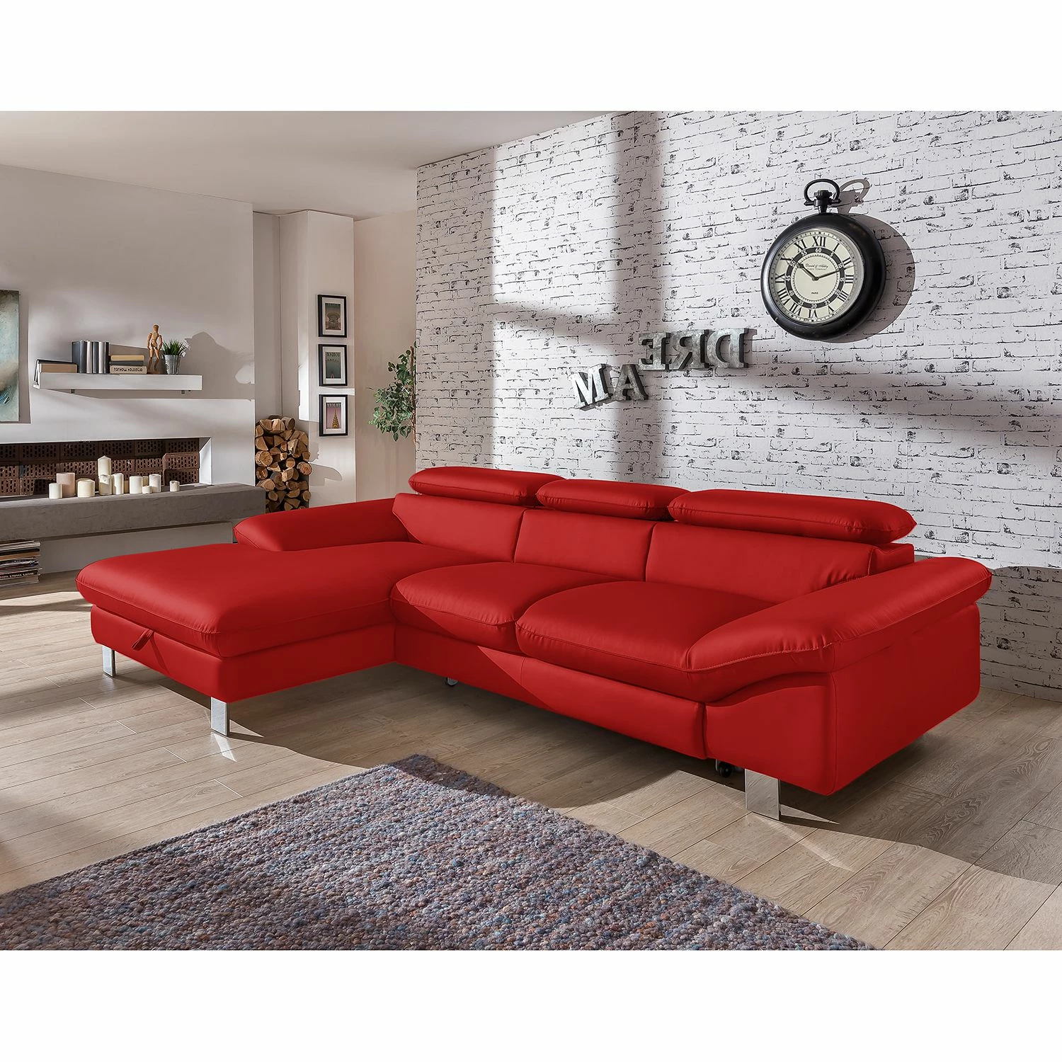 Cotta Ecksofa Waiho Kunstleder - Zinnober - Longchair davorstehend links - Ohne Schlaffunktion 3 Cotta Ecksofa Waiho Kunstleder - Zinnober - Longchair davorstehend links - Ohne Schlaffunktion – Bild 3