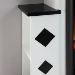 Montreux Elektrokamin Calabria - BrilliantWeiß/Schwarz -WOHNZIMMERMÖBEL Verkäufe elektrokamin calabria brilliantweiss schwarz 1923622