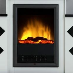 Montreux Elektrokamin Calabria - BrilliantWeiß/Schwarz -WOHNZIMMERMÖBEL Verkäufe elektrokamin calabria brilliantweiss schwarz 1923634