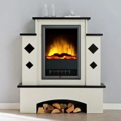 Montreux Elektrokamin Calabria - Cremeweiß/Havannabraun -WOHNZIMMERMÖBEL Verkäufe elektrokamin calabria cremeweiss havannabraun 1923594