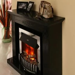 Montreux Elektrokamin Missouri - Schwarz/Grau marmoriert -WOHNZIMMERMÖBEL Verkäufe elektrokamin missouri schwarz grau marmoriert 4168896