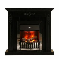 Montreux Elektrokamin Missouri - Schwarz/Grau marmoriert -WOHNZIMMERMÖBEL Verkäufe elektrokamin missouri schwarz grau marmoriert 4168924