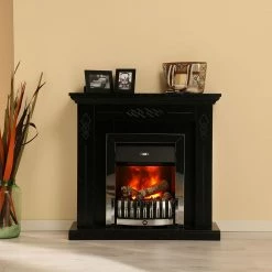 Montreux Elektrokamin Missouri - Schwarz/Grau marmoriert -WOHNZIMMERMÖBEL Verkäufe elektrokamin missouri schwarz grau marmoriert 4168932