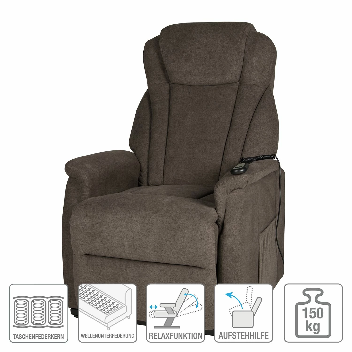 Duo Collection Fernsehsessel Toronto XXL - Microfaser - Braun - Braun 2 Duo Collection Fernsehsessel Toronto XXL - Microfaser - Braun - Braun – Bild 2