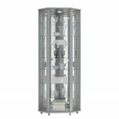 Fredriks Eckvitrine Amalia II - Silber -WOHNZIMMERMÖBEL Verkäufe fif vitrinen led 18 05 2017 4922040