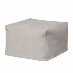 SITTING POINT Fußhocker Loft Bob Microfaser - Platingrau