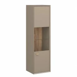 Germania Hängevitrine Calvi - Steingrau / Eiche Navarra Dekor -WOHNZIMMERMÖBEL Verkäufe germania calvi 18 04 2016 4083952