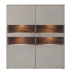 GWINNER Highboard Anzio - Matt Fango / Astnussbaum - Mit Beleuchtung -WOHNZIMMERMÖBEL Verkäufe gwinner anzio 13 10 2016 4553376