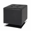 Home Design Polsterhocker Trafalgar - Kunstleder Schwarz