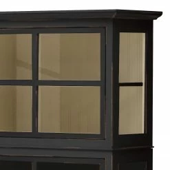 Maison Belfort Highboard Azjana - Schwarz / Pinie Creme -WOHNZIMMERMÖBEL Verkäufe highboard azjana pinie teilmassiv 3394405
