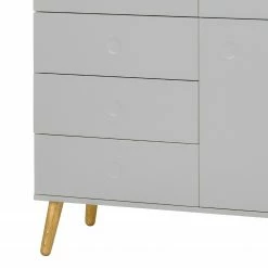 Tenzo Highboard Dot - Grau -WOHNZIMMERMÖBEL Verkäufe highboard dot eiche teilmassiv grau 4148400