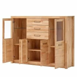 Ars Natura Highboard Majona II - Kernbuche -WOHNZIMMERMÖBEL Verkäufe highboard kristina inkl beleuchtung kernbuche massiv 981022