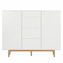 Mørteens Sideboard Lindholm IV - Weiß - Höhe: 128 cm 14 Mørteens Sideboard Lindholm IV - Weiß - Höhe: 128 cm -WOHNZIMMERMÖBEL Verkäufe highboard lindholm i weiss matt eiche massiv 333073