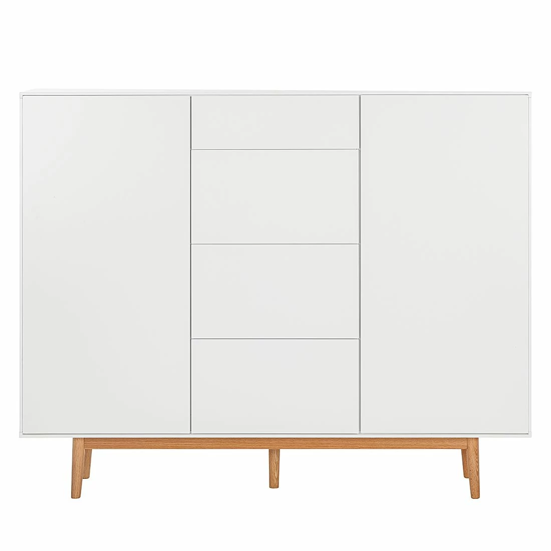 Mørteens Sideboard Lindholm IV - Weiß - Höhe: 128 cm 5 Mørteens Sideboard Lindholm IV - Weiß - Höhe: 128 cm – Bild 5