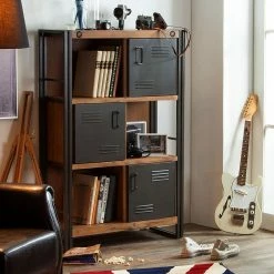 Ars manufacti Hochkommode Manchester - Akazie massiv / Metall - Akazie / Anthrazit -WOHNZIMMERMÖBEL Verkäufe hochkommode manchester akazie massiv metall 4873520