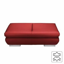 Fredriks Hocker Masca - Echtleder Kaminrot