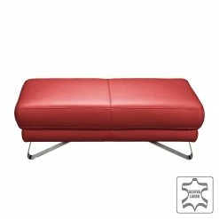 Loftscape Hocker Silvano - Echtleder Kaminrot
