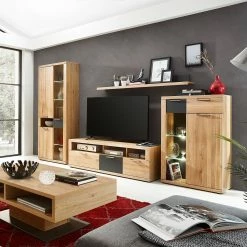 Naturoo Vitrinenschrank Macoun - Inkl. Beleuchtung - Wildeiche teilmassiv -WOHNZIMMERMÖBEL Verkäufe innostyle wohnen 10 01 17 4491232 1