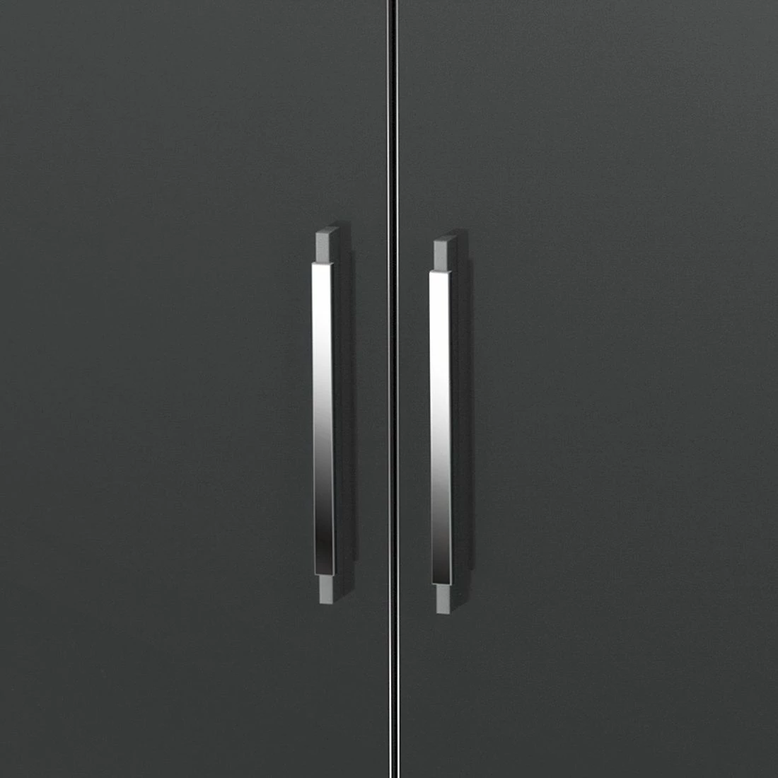 Kombiregal Merit - Alpinweiß / Hochglanz Grau 4 Kombiregal Merit - Alpinweiß / Hochglanz Grau – Bild 4