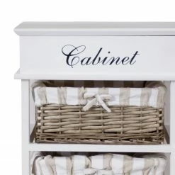 Maison Belfort Kommode Elven IV - Paulownia massiv - Weiß / Braun -WOHNZIMMERMÖBEL Verkäufe kommode elven iv paulownia massiv weiss 4347408