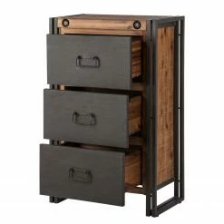 Ars manufacti Kommode Manchester - Akazie teilmassiv / Metall - Akazie / Anthrazit -WOHNZIMMERMÖBEL Verkäufe kommode manchester akazie massiv metall 4873256