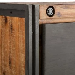 Ars manufacti Kommode Manchester - Akazie teilmassiv / Metall - Akazie / Anthrazit -WOHNZIMMERMÖBEL Verkäufe kommode manchester akazie massiv metall 4873260