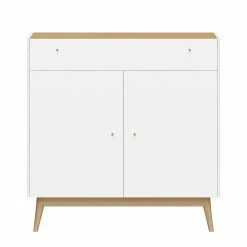 Germania Kommode Monteo I - Weiß / Eiche -WOHNZIMMERMÖBEL Verkäufe kommode monteo weiss eiche 4943332