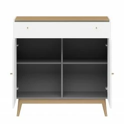 Germania Kommode Monteo I - Weiß / Eiche -WOHNZIMMERMÖBEL Verkäufe kommode monteo weiss eiche 4943336