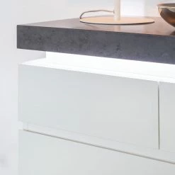 Fredriks Kommode Namona II - Inkl. Beleuchtung - Beton Dekor / Weiß 15 Fredriks Kommode Namona II - Inkl. Beleuchtung - Beton Dekor / Weiß -WOHNZIMMERMÖBEL Verkäufe kommode namona ii inkl beleuchtung weiss anthrazit weiss anthrazit 4040372