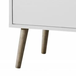 Mørteens Kommode Sunndal I - Weiß / Eiche Hell -WOHNZIMMERMÖBEL Verkäufe kommode sunndal gummibaum teilmassiv weiss eiche dekor 4753520