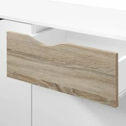 Mørteens Kommode Sunndal I - Weiß / Eiche Hell -WOHNZIMMERMÖBEL Verkäufe kommode sunndal gummibaum teilmassiv weiss eiche dekor 4753536