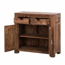 Wolf-Möbel Kommode Yoga IV - Sheesham massiv -WOHNZIMMERMÖBEL Verkäufe kommode yoga sheesham massiv natur 374682