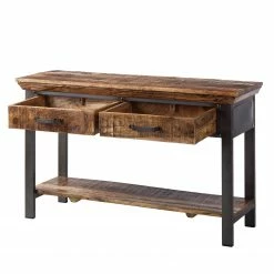 Ars manufacti Konsolentisch Hunter - Mango massiv / Metall - Mango / Blaugrau -WOHNZIMMERMÖBEL Verkäufe konsolentisch hunter mango massiv metall mango blaugrau 4414592