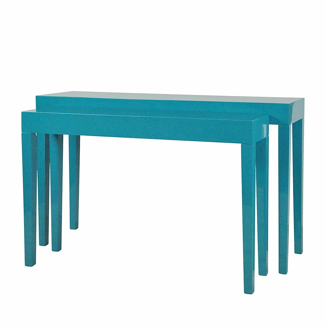 Roomscape Konsolentisch Gleamy (2-teilig) - Hochglanz Petrol 1 Roomscape Konsolentisch Gleamy (2-teilig) - Hochglanz Petrol