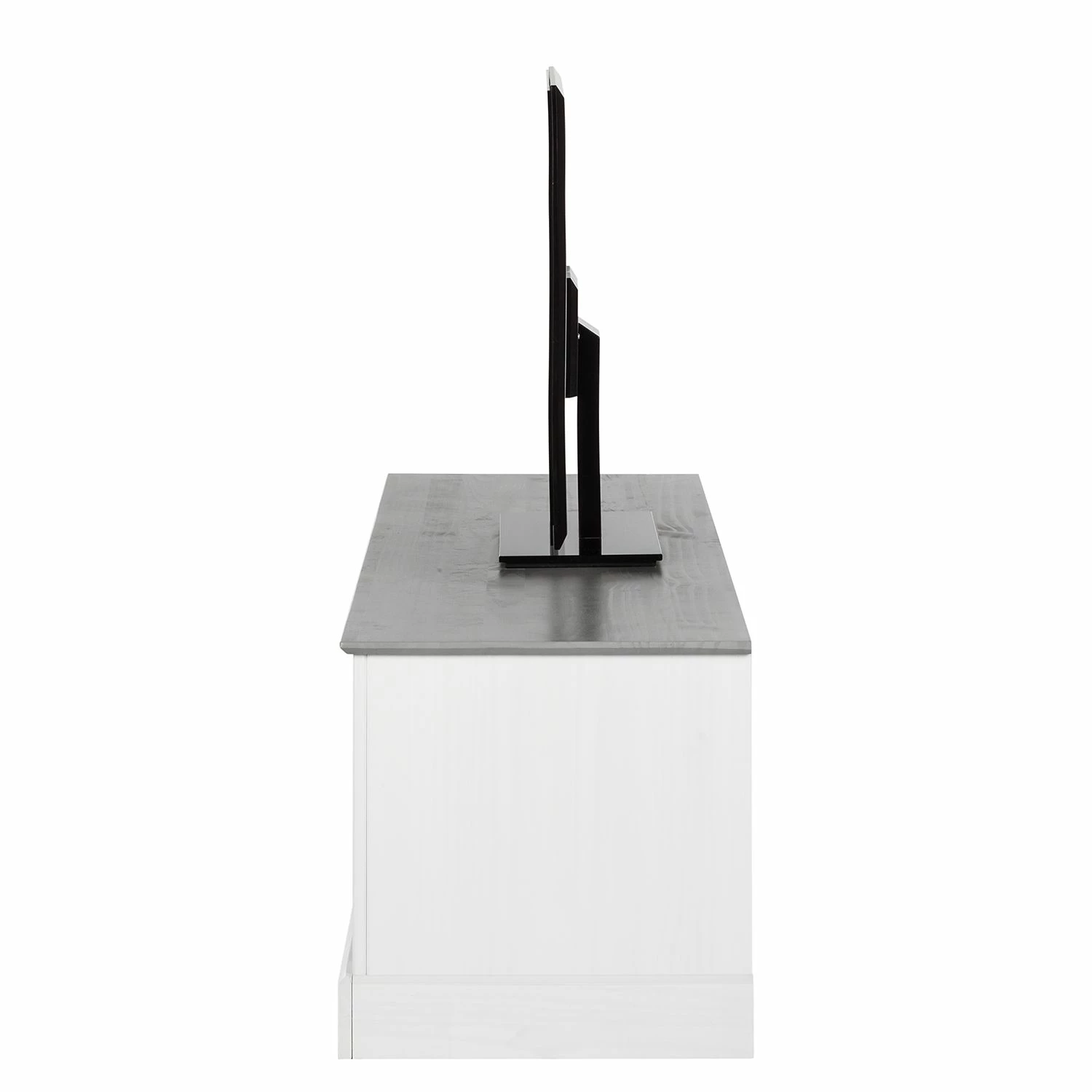 Maison Belfort TV-Lowboard Neely - Weiß / Grau 4 Maison Belfort TV-Lowboard Neely - Weiß / Grau – Bild 4