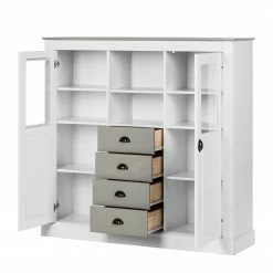 Maison Belfort Highboard Neely - Weiß / Grau -WOHNZIMMERMÖBEL Verkäufe loft24 toby 11 03 2016 4036680