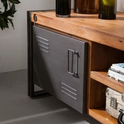 Ars manufacti TV-Lowboard Manchester I - Akazie massiv / Metall - Akazie / Anthrazit -WOHNZIMMERMÖBEL Verkäufe lowboard manchester i akazie massiv metall 4872716 1