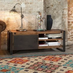Ars manufacti TV-Lowboard Manchester I - Akazie massiv / Metall - Akazie / Anthrazit -WOHNZIMMERMÖBEL Verkäufe lowboard manchester i akazie massiv metall 4872844