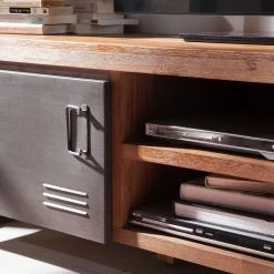 Ars manufacti TV-Lowboard Manchester II - Akazie massiv / Metall - Akazie / Anthrazit -WOHNZIMMERMÖBEL Verkäufe lowboard manchester ii akazie massiv metall 4882952