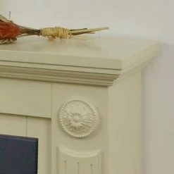 Montreux Elektrokamin Bergamo - Cremeweiß -WOHNZIMMERMÖBEL Verkäufe montreux bergamo elektrokamin mit filigrane applikationen in holzguss m al wsn 0025a 3