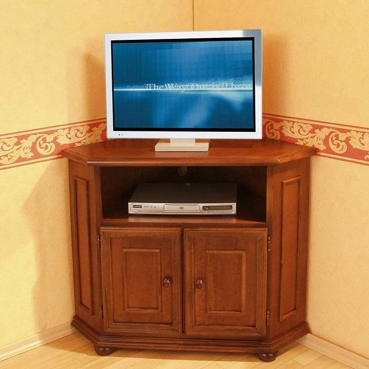 Montreux TV-Eckschrank Palermo - Ayous teilmassiv - Antikbraun 2 Montreux TV-Eckschrank Palermo - Ayous teilmassiv - Antikbraun – Bild 2