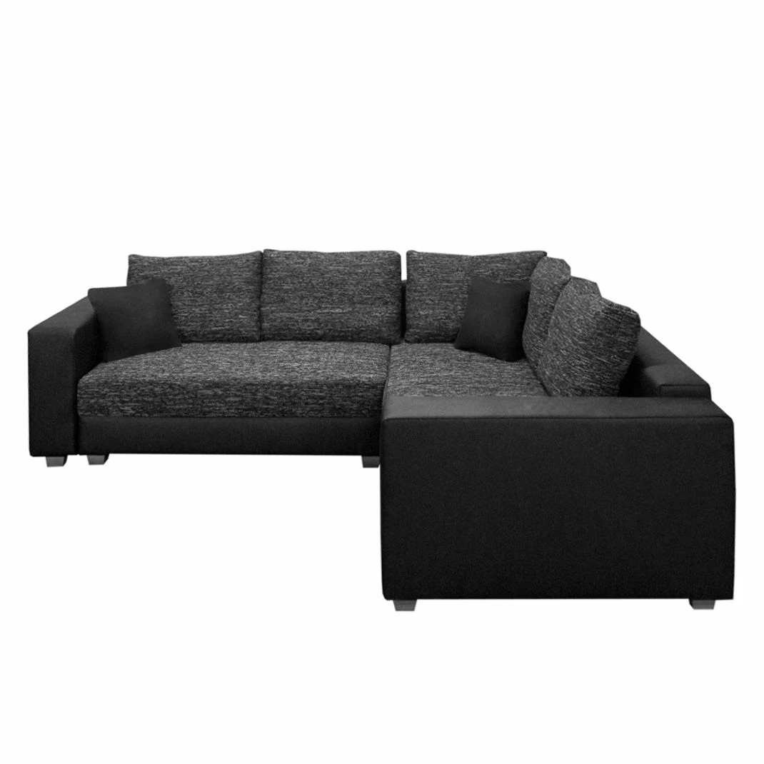 Fredriks Ecksofa Dublin I (mit Schlaffunktion) - Kunstleder/Strukturstoff - Schwarz / Anthrazit - Breite: 254 cm 3 Fredriks Ecksofa Dublin I (mit Schlaffunktion) - Kunstleder/Strukturstoff - Schwarz / Anthrazit - Breite: 254 cm – Bild 3