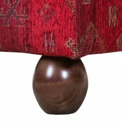 Maison Belfort Ohrensessel Isabelle Webstoff Rot - Mit Hocker -WOHNZIMMERMÖBEL Verkäufe ohrensessel isabelle webstoff rot 1013290